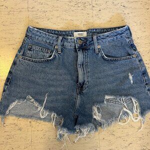 Forever 21 High-Rise Distressed Denim Shorts